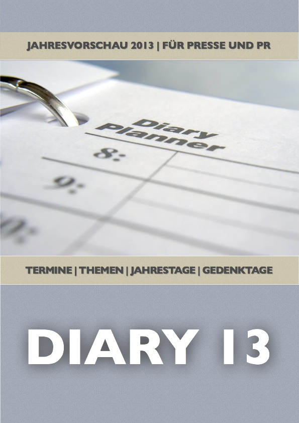 DIAR13 - Titelseite der Jahresterminvorschau 2013 DIAR13 - Titelseite der Jahresterminvorschau 2013