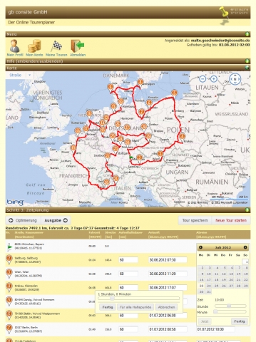 Der Online Tourenplaner findet den schnellsten und preiswertesten Weg zum Kunden. Der Online Tourenplaner findet den schnellsten und preiswertesten Weg zum Kunden.