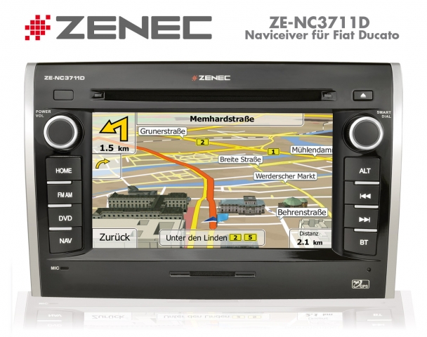 Zenec ZE-NC3711D: Navigationssystem für Fiat Ducato Reisemobile Zenec ZE-NC3711D: Navigationssystem für Fiat Ducato Reisemobile