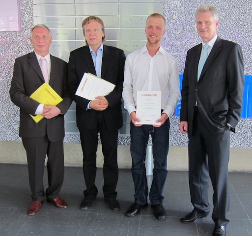 Jakob Merk (2. von rechts) und die ebenfalls ausgezeichneten Professoren Dr.-Ing. Raimund Ruderich ( Jakob Merk (2. von rechts) und die ebenfalls ausgezeichneten Professoren Dr.-Ing. Raimund Ruderich (