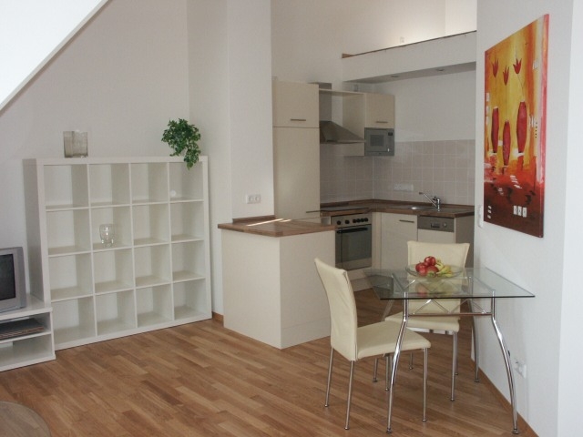 Küche in einer möblierten Wohnung