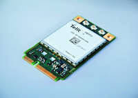 Telit Mini PCI Express Card mit integriertem M2M-Modul HE910 (Quelle: Telit Wireless Solutions) Telit Mini PCI Express Card mit integriertem M2M-Modul HE910 (Quelle: Telit Wireless Solutions)