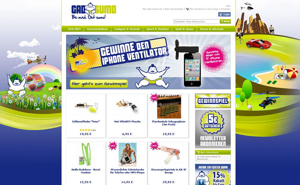 Liebevoll gestaltet - der GADSUMO onlineshop Liebevoll gestaltet - der GADSUMO onlineshop