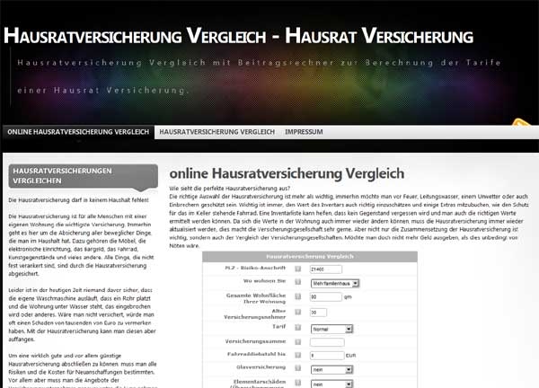 Hausratversicherung Vergleich Hausratversicherung Vergleich