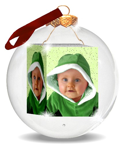 Weihnachtskugel mit Foto