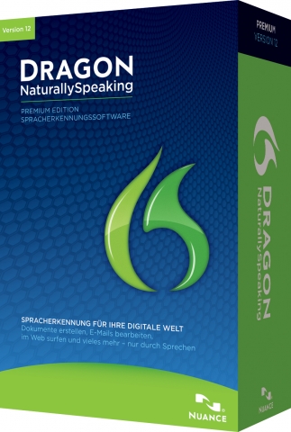 Dragon NaturallySpeaking 12 Premium Boxshot rechts Dragon NaturallySpeaking 12 Premium Boxshot rechts