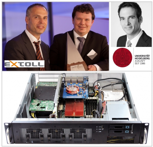 Dr. Ulrich Krackhardt, Dr. Mondrian Nüssle (EXTOLL) und Prof. Dr. Holger Fröning (Universität Heidel Dr. Ulrich Krackhardt, Dr. Mondrian Nüssle (EXTOLL) und Prof. Dr. Holger Fröning (Universität Heidel