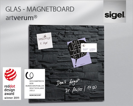 Glas-Magnetboard artverum von Sigel Glas-Magnetboard artverum von Sigel