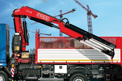 Der F110B.1 ist eine Neuentwicklung von Fassi und rund 20 % leichter als sein Vorgänger. Die Abbildu