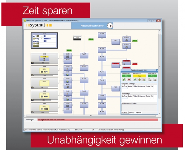 Der Screenshot von matSTUDIO graphics zeigt die neu entwickelte grafische Entwicklungsumgebung. Wie 