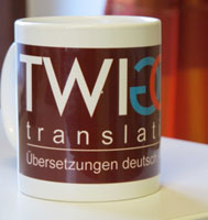 Eine bedruckte Tasse | Werbetasse