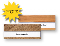 Namensschilder aus Holz