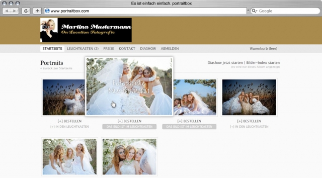 Screenshot portraitbox (www.portraitbox.com) Screenshot portraitbox (www.portraitbox.com)