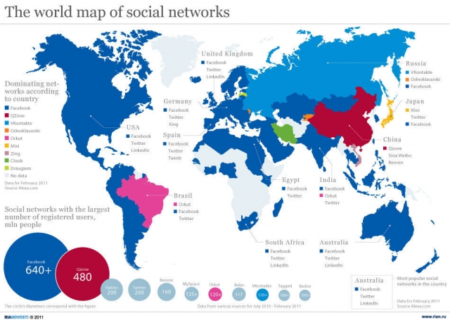 Social Media Weltkarte Social Media Weltkarte