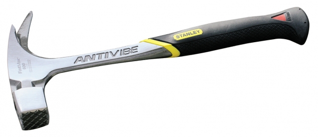 AntiVibe Hämmer von Stanley haben eine um bis zu fünffach größere Schockabsorbierung als ein Holzsti