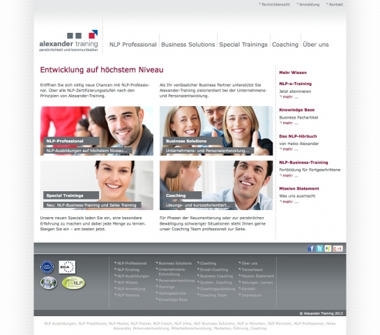 Webseite | Alexander Training