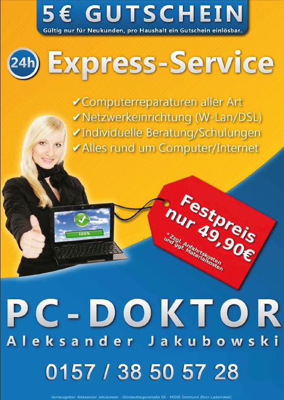 5,00 Euro Gratisgutschein von PC Doktor Jakubowski