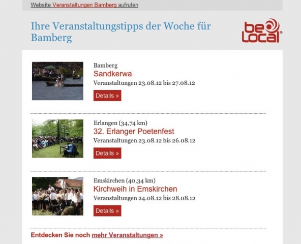 Veranstaltungsnewsletter