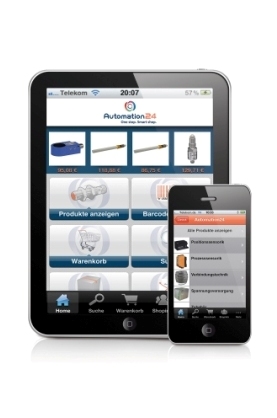 Die neue Shopping-App von Automation24.com überzeugt durch klare Strukturen und detaillierte Produkt