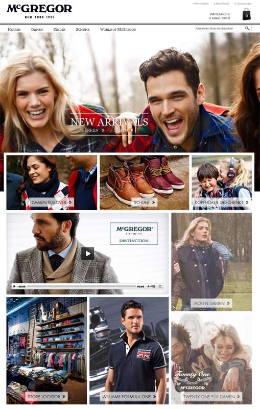 McGregor Fashion Online Relaunch 2012, www.mcgregor.de McGregor Fashion Online Relaunch 2012, www.mcgregor.de