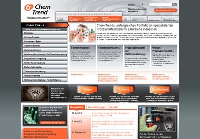 Der neue Webauftritt des Trennmittelspezialisten Chem-Trend