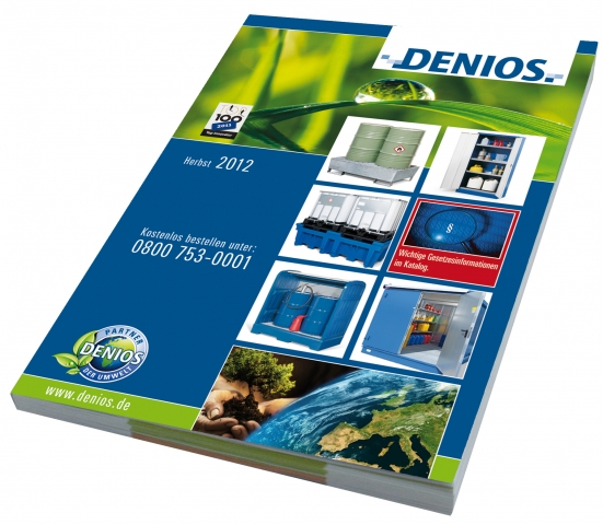 Der neue DENIOS-Herbstkatalog zeigt das komplette Produktprogramm des Marktführers für betrieblichen Der neue DENIOS-Herbstkatalog zeigt das komplette Produktprogramm des Marktführers für betrieblichen
