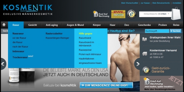 kosmeNtik.de nominiert für den Shop Usability Award 2012