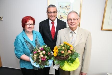 v.l.n.r.: Angelika Janz, Klaus Weber (Vorstand), Klaus Keller