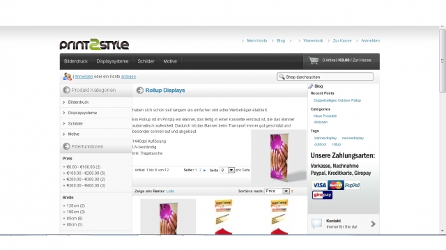 Faltdisplay, Rollup Display, Faltdisplay, Rollup Display,
