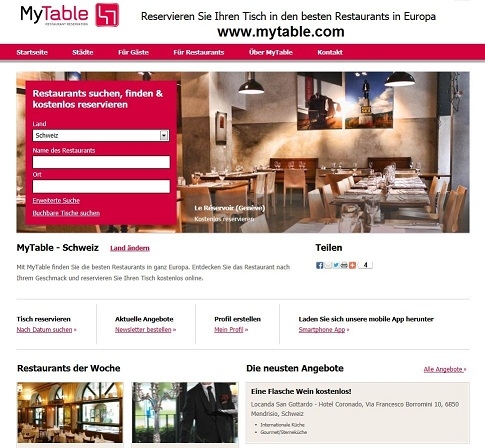 MyTable Restaurantscueh und Online Reservation MyTable Restaurantscueh und Online Reservation