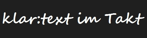 Logo: klar:text im Takt