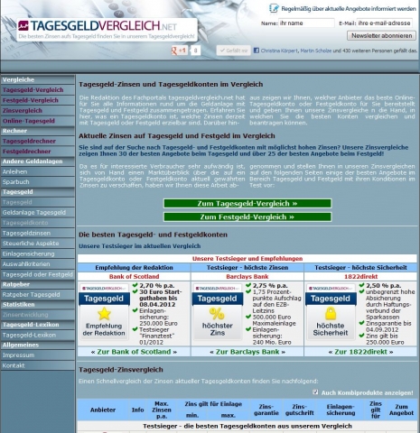Tagesgeldvergleich.net informiert Tagesgeldvergleich.net informiert