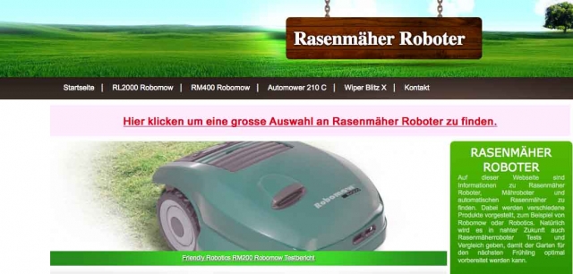 Das Testportal für Rasenmäh Roboter