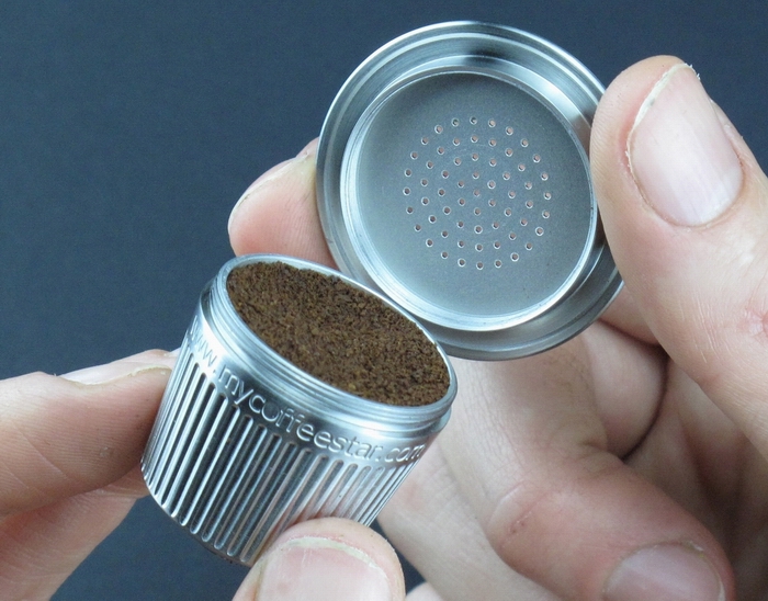 wiederbefüllbare Kaffeekapsel aus Edelstahl nur 21g schwer wiederbefüllbare Kaffeekapsel aus Edelstahl nur 21g schwer