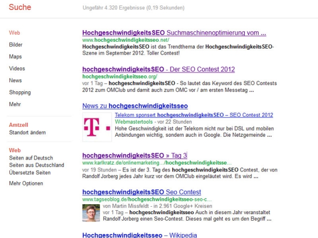 HochgeschwindigkeitsSEO Contest HochgeschwindigkeitsSEO Contest