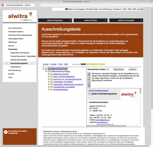 Optimal integriert? der erweiterte Ausschreibungsservice auf der alwitra-Homepage