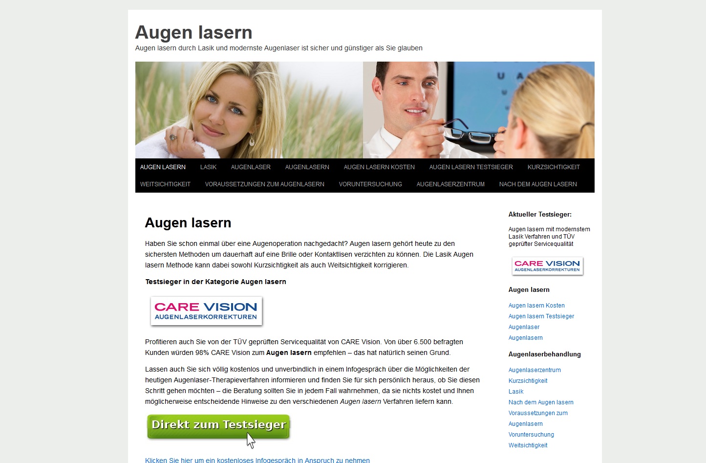Informationsportal zum Augen lasern mit Hintergrundwissen zur Augenop Informationsportal zum Augen lasern mit Hintergrundwissen zur Augenop
