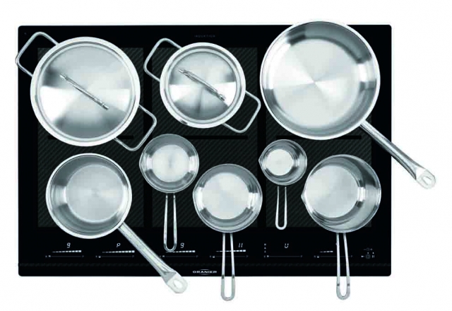 Induktionskochfeld erkennt den Topf und empfiehlt den Slider Induktionskochfeld erkennt den Topf und empfiehlt den Slider