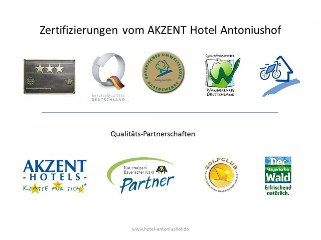 Zertifizierungen - Hotel Antoniushof Zertifizierungen - Hotel Antoniushof