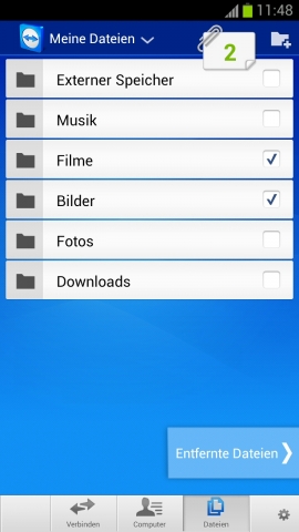 Screenshot TeamViewer App für die Fernsteuerung (www.teamviewer.com)