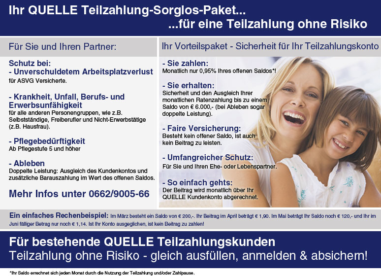 QUELLE Teilzahlung-Sorglos-Paket