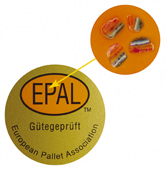 Fälschungssicher durch Mikro-Farbcodepartikel: das EPAL-Prüfsiegel für Eurogitterboxen Fälschungssicher durch Mikro-Farbcodepartikel: das EPAL-Prüfsiegel für Eurogitterboxen
