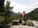 Blick von den Affensteinen auf den Falkenstein. Blick von den Affensteinen auf den Falkenstein.