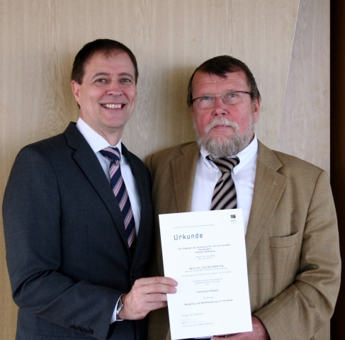 Prof. Dr. Conrad Heberling (Links) mit Prof. Dr. Dieter Wiedemann