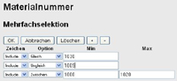 Selektionsmöglichkeiten wie in SAP Selektionsmöglichkeiten wie in SAP