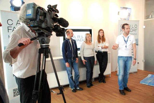 Dreharbeiten für den Fernsehspot