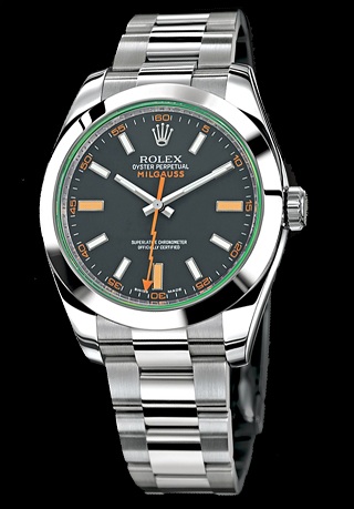 Hier zu sehen ist die Rolex Milgauss 116400GV - erhältlich in der TomBoom Luxury Boutique