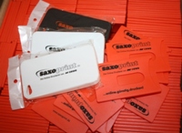 Auf die Besucher warten nützliche Give Aways von Saxoprint