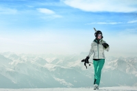 Dame im Schnee