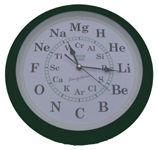 Wanduhr Chemiezeiten